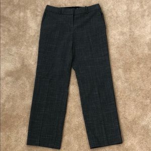 Ann Taylor Trouser Dress Pant in Gray Crosshatch